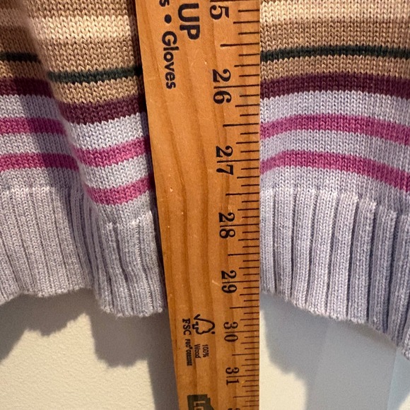 Lacoste 100% Cotton Striped 1/4 Quarter Zip Sweater Men XXL (7) Pastel Y2K Prep - Picture 8 of 12